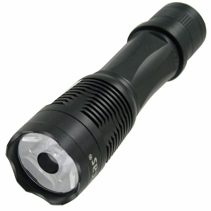 1 Watt LED Taschenlampe schwarz inklusive Alkaline Batterie