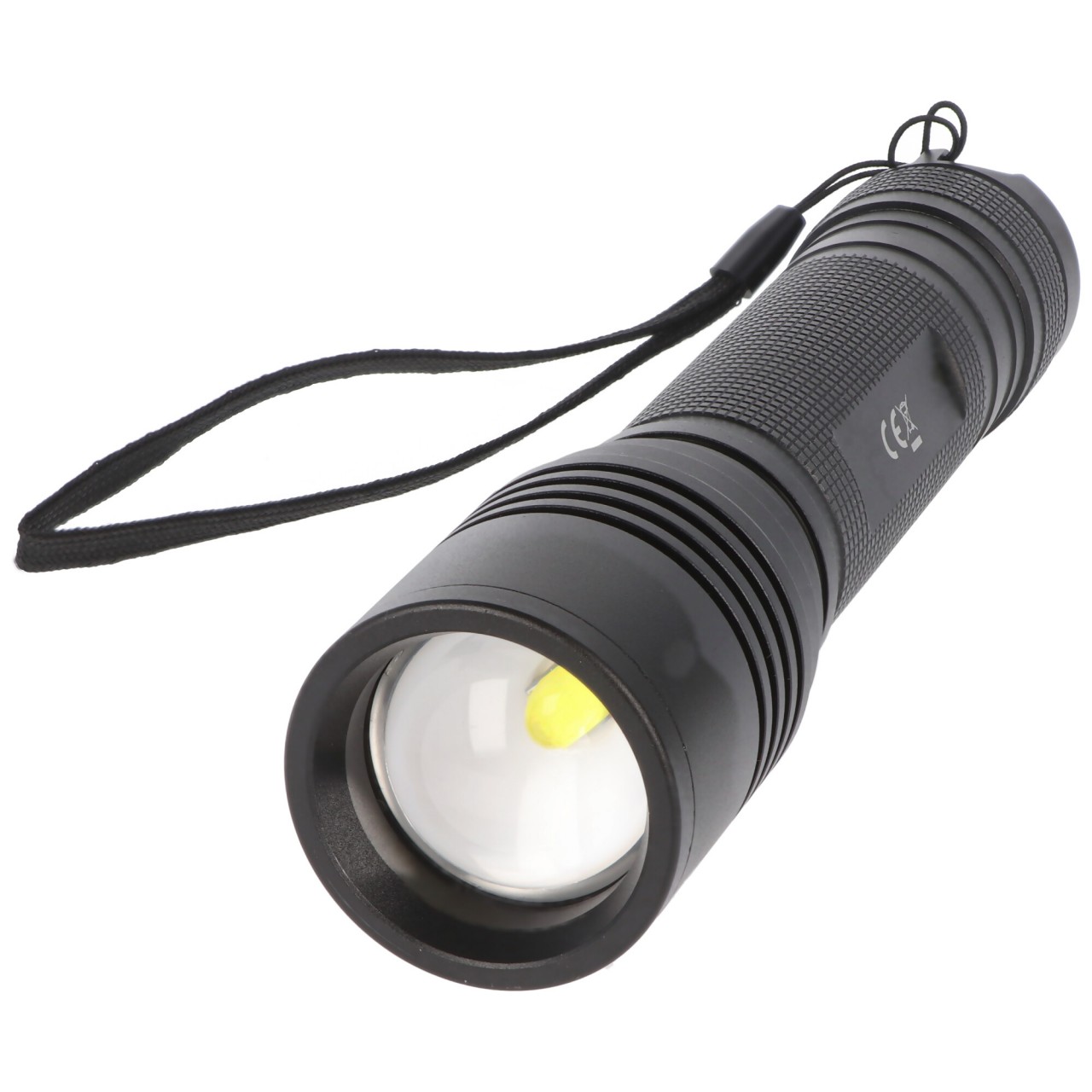 18W Zoom LED Hochleistungstaschenlampe für 6 Stück Mignon AA, mit Schiebefokus zum Zoomen