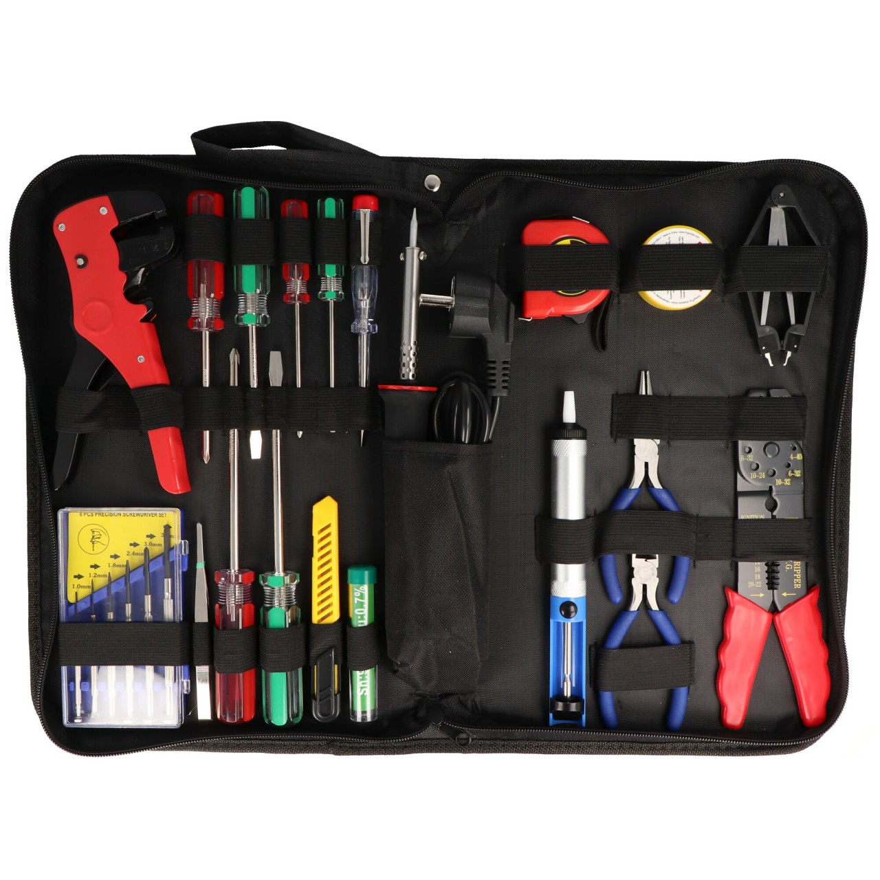 20-teiliges Werkzeugset in praktischer Aufbewahrungstasche, Werkzeugtasche inklusive Lötset