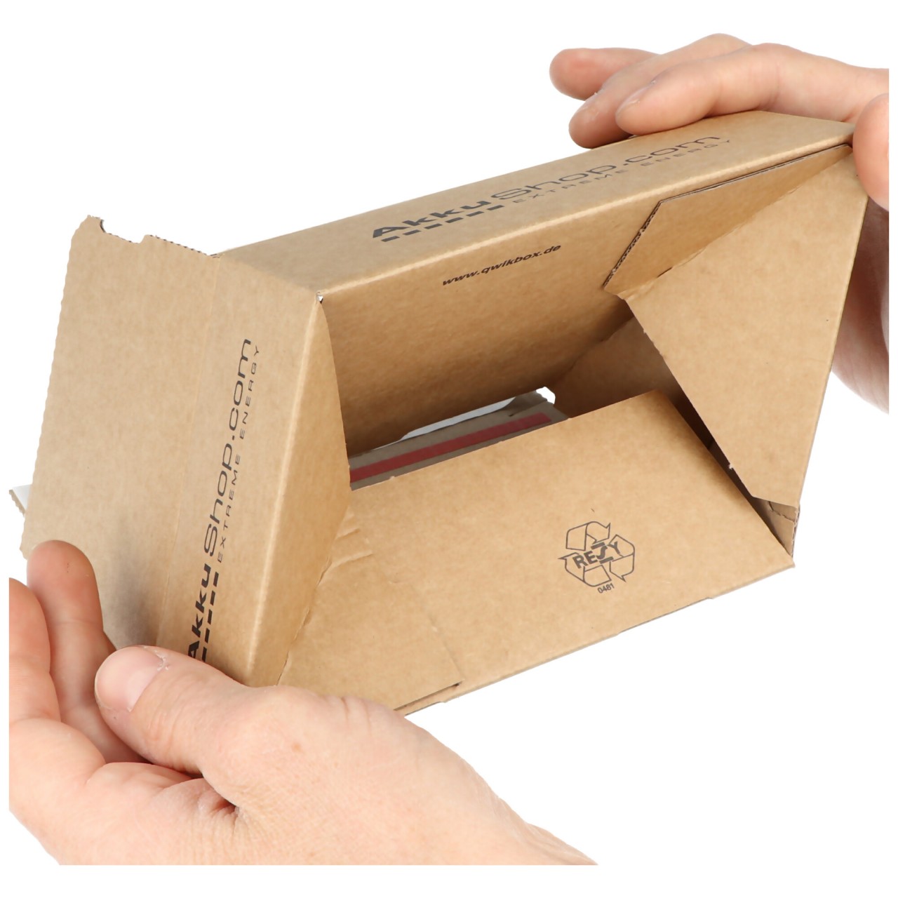 AkkuShop Qwikbox mit Selbstklebeverschluß und Aufreißfaden, verschiedene Größen, 1 Stück