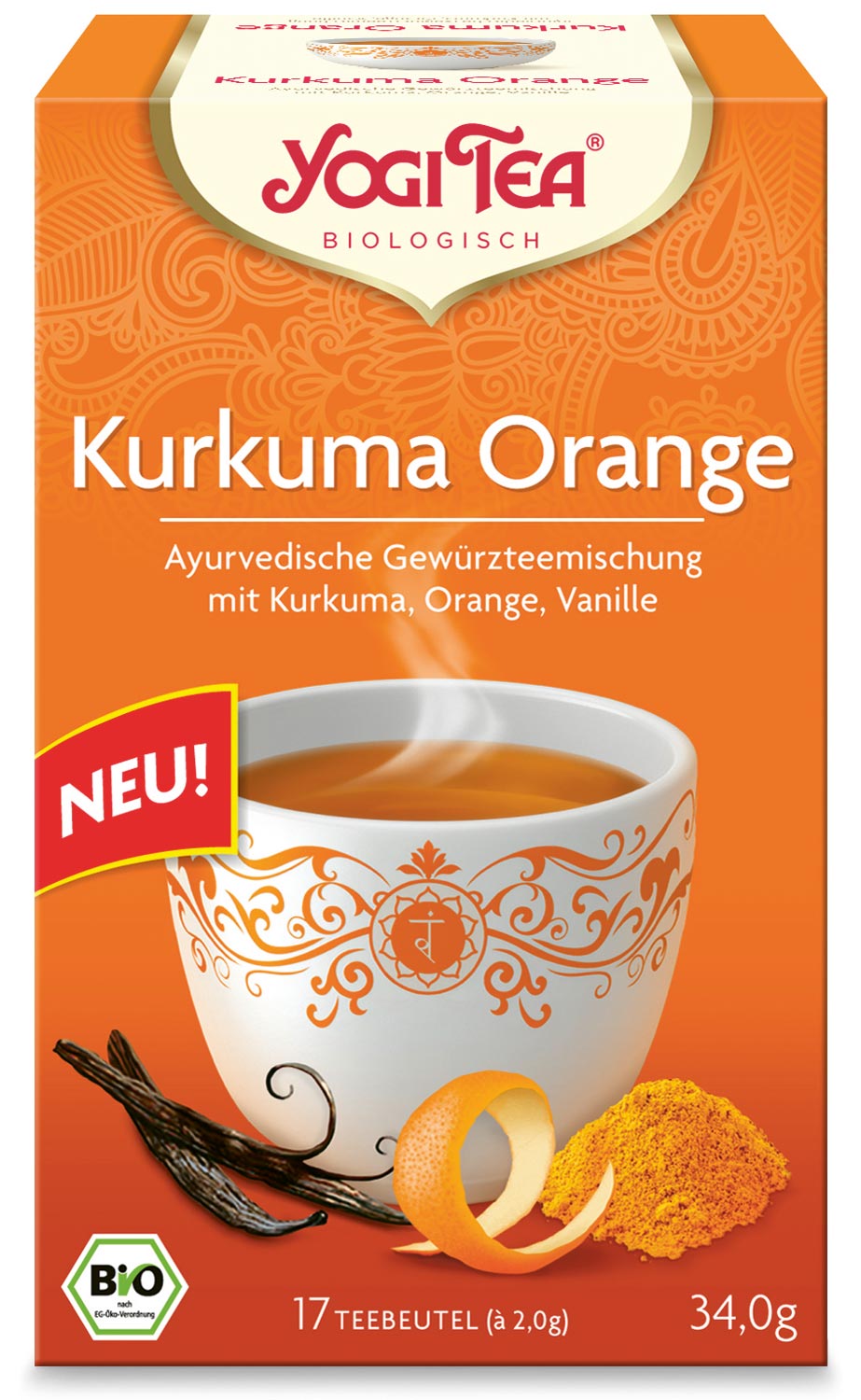 Yogi Tee Kurkuma Orange, BIO 34 g