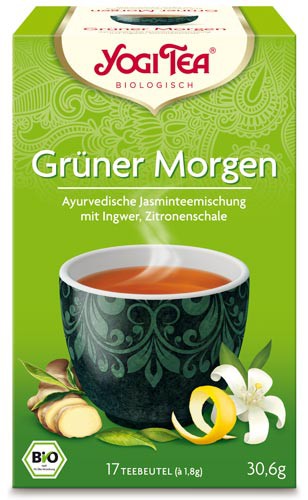 Yogi Tee Grüner Morgen Tee, BIO 30600 mg