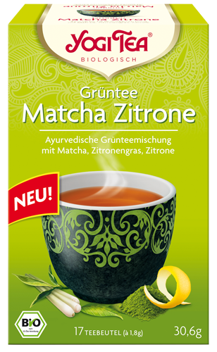 Yogi Tee Matcha Zitrone, Grüntee, BIO 30600 mg
