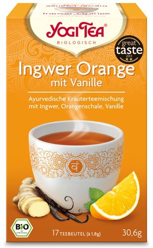 Yogi Tee Ingwer Orange mit Vanille, BIO 30600 mg