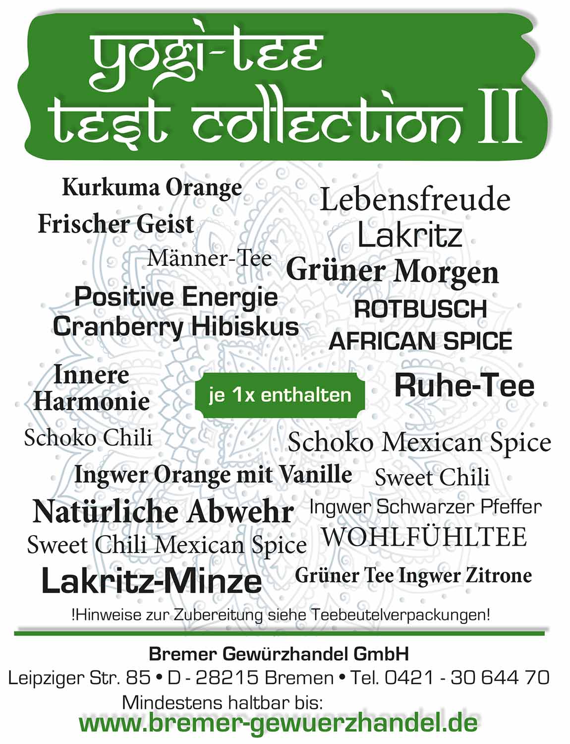 Yogi Tee Test Collection 2, 20 leckere Sorten, BIO 40 g