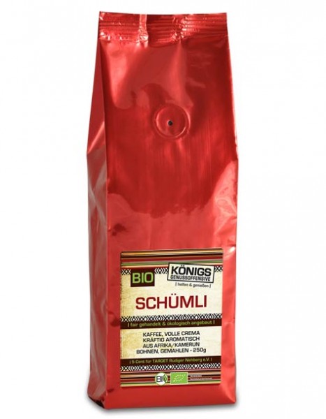 Schümli Kaffee Crema, kräftig, BIO, gemahlen 250 g