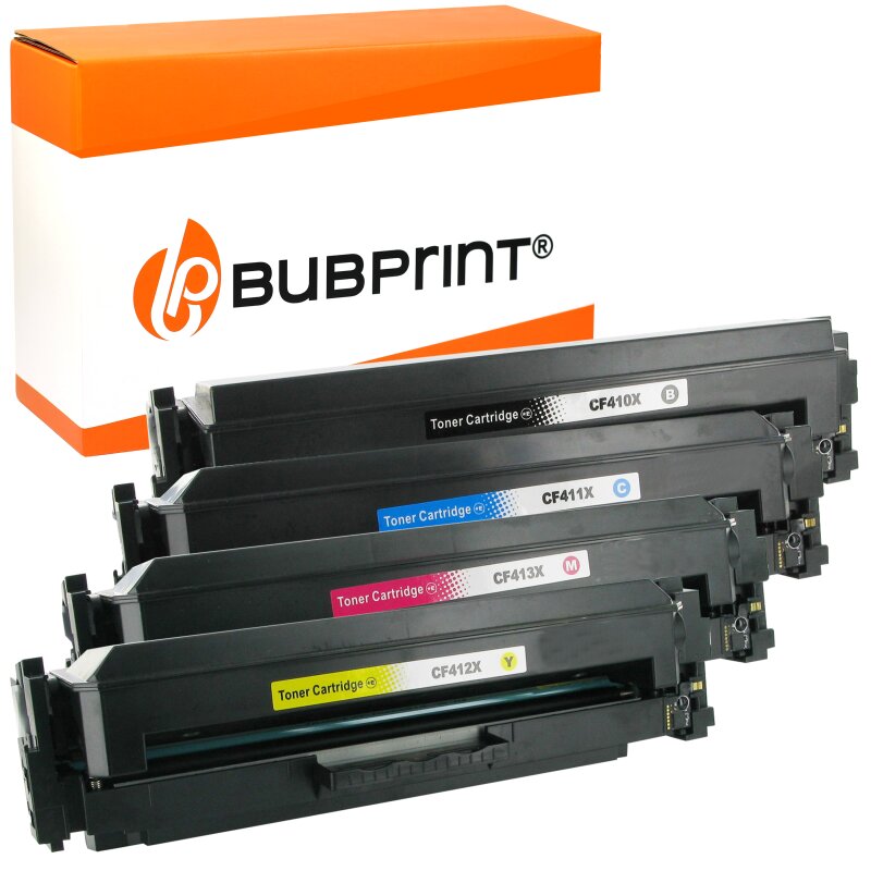Bubprint 4 Toner kompatibel für HP CF410X – 413X XXL HP Color LaserJet Pro MFP M477fdw M477fdn