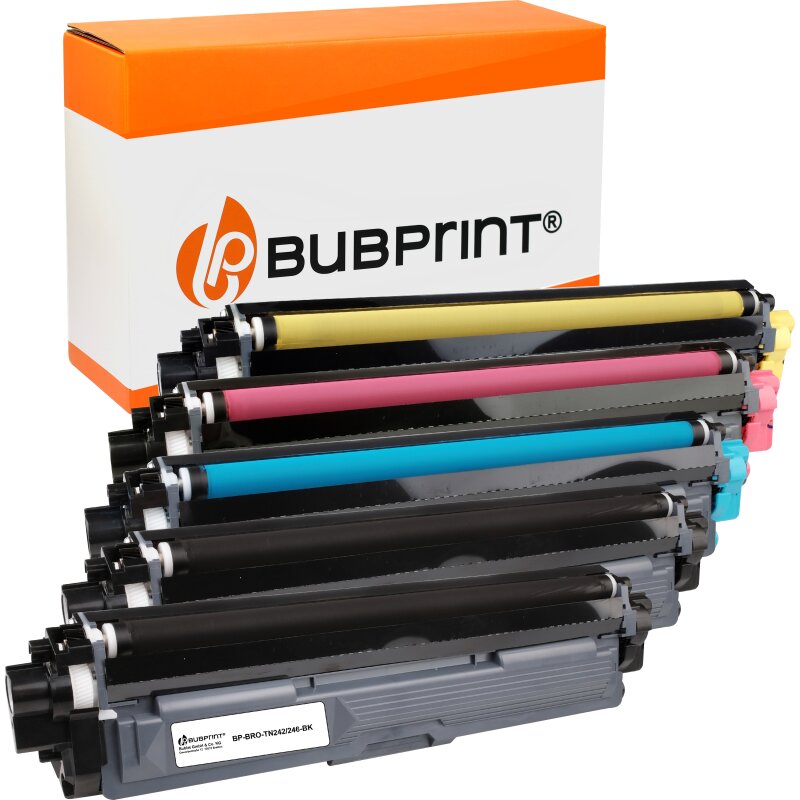 Bubprint 5 Toner kompatibel für Brother TN-242 TN-246 black cyan magenta yellow DCP-9022 CDW HL-3142 CW