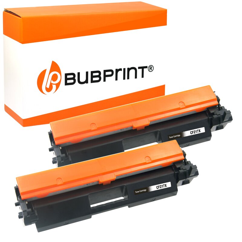2 Bubprint Toner kompatibel mit HP CF217X 17X Schwarz 6.000 Seiten